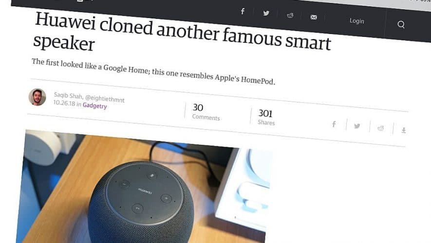 Engadget maakte het bestaan van de Huawei AI Speaker wereldkundig