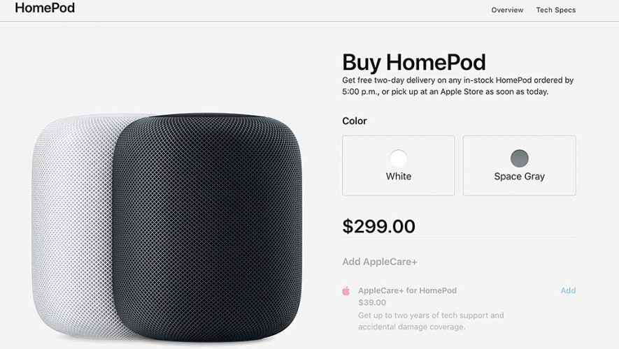 Apple verlaagt prijs slimme speaker HomePod